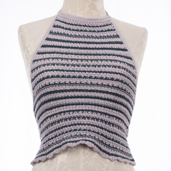 Urban Outfitters Striped Knit Halter Top - Picture 1 of 2